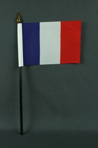 Flagge am Stab Frankreich 10x15 cm Handflagge Stockflagge Fähnchen