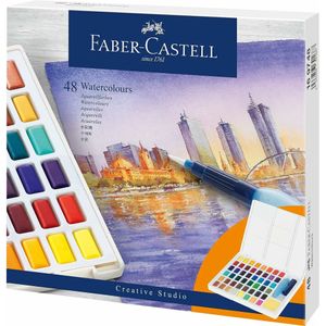 FABER-CASTELL Aquarellfarbe in Näpfchen 48er Etui