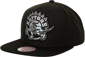 Mitchell & Ness Toronto Raptors XL Logo Iridescent Snapback NBA Cap Schwarz