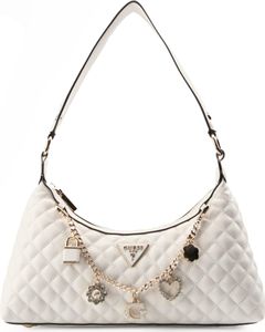 Guess Beuteltasche Everlee Top Zip Shoulder Bag off white