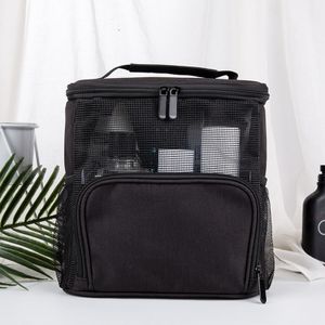 Kosmetiktasche Damen & Herren, Kulturbeutel zum aufhängen Herren & Damen, Kulturtasche für Männer & Frauen (Schwarz)