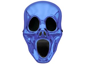 Halloweenmaske Totenkopfmaske Zähne verschiedene Farben, Variante wählen:blau