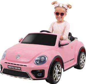 Actionbikes Motors VW Beetle Pink - Kinder Elektro Auto mit Fernbedienung - USB - MP3 - Ledersitz - 2 x 12 V Motoren - Sicherheitsgurt - Kinder Fahrzeug elektrisch ab 3 Jahre
