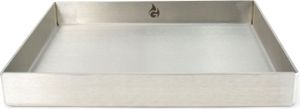 Edelstahl Grillplatte | Plancha | Wanne 30x25cm - Universalgröße - rundum verschweißt | extra Massiv
