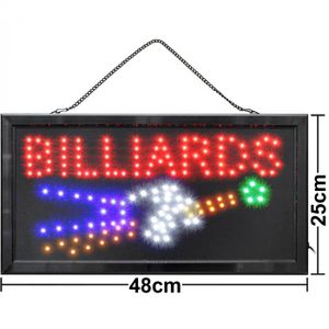 LED Schild Leuchtreklame BILLIARDS | Billard