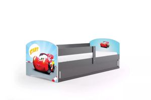 Dětská postel Luki 1 80x160 - 1 osoba - Grafit, Cars