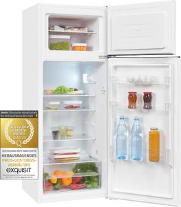 Exquisit Kühl- und Gefrierkombination KGC270-45-040E weiss | Standgerät | 206 l Volumen | Weiß