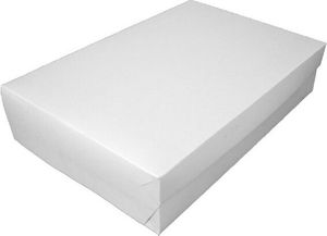 50x Kuchenkarton - Tortenkarton für Rouladen Blechkuchen 30x45x10cm weiß