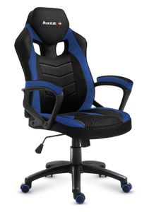 huzaro Force 2.5 | Gaming Stuhl Bürostuhl Computerstuhl | Höhenverstellbar drehbar mit Wippfunktion | bis 140 kg belastbar | Stoff | Schwarz Blau