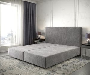 DELIFE Boxspringgestell Dream-Well 180x200 cm Mikrofaser Taupe