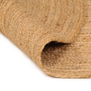 vidaXL Teppich Jute Geflochten 180 cm Rund