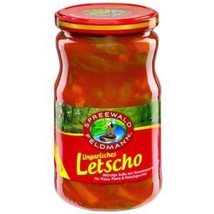 Spreewald-Feldmann Letscho Gemüseerzeugnis aus Paprikaschoten &Tomatenmark, verzehrfertig, 720 ml Glas