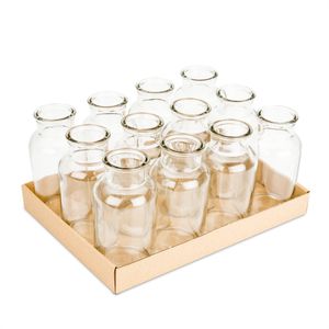 Apothekerflaschen, Packung mit 12 Stück, Maße ca. 16x8cm, ca. 600ml | Deko-Glasflaschen, Material:Ohne Korken
