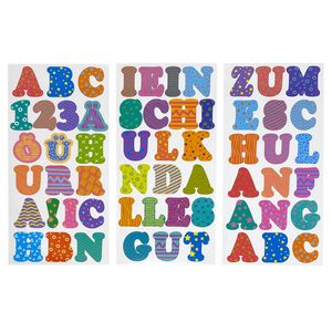 Oblique Unique ABC 123 Buchstaben Zahlen Sticker Set 59 Aufkleber für Schuleinführung Einschulung Basteln - bunt