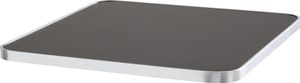 Schwarze quadratische Tischplatte mit silbernem Rand 60 cm Montmartre - Oviala