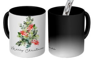 MuchoWow® Kouzelný pohár Vánoce - Citát - Vánoční stromek 350 ml Barva měnící se pohár Dárkový nápad - foto hrnek