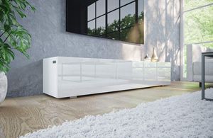 PLATAN ROOM TV Lowboard 160 cm breit Hängeboard Board Schrank für Wohnzimmer Wandschrank mit Hochglanz