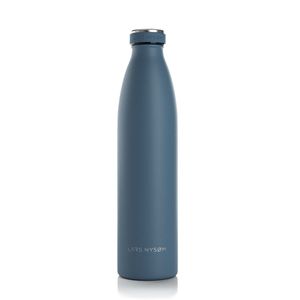 LARS NYSØM Trinkflasche Edelstahl | BPA-freie Isolierflasche | Auslaufsichere Wasserflasche für Sport, Fahrrad, Hund, Baby, Kinder 1000ml Blue Stone