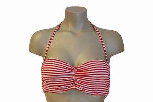 Seafolly Bandeau Bikini Top 85C Riviera Stripe Swim Bikinioberteil Bra #X220