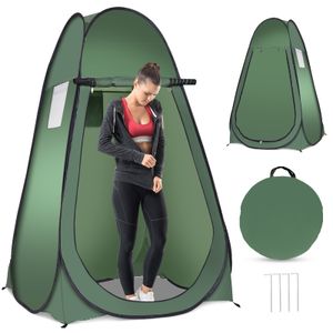 COSTWAY Duschzelt Umkleidezelt Toilettenzelt Beistellzelt Lagerzelt Campingzelt Trekkingzelt Strand Pop-up Zelt 120x120x190cm