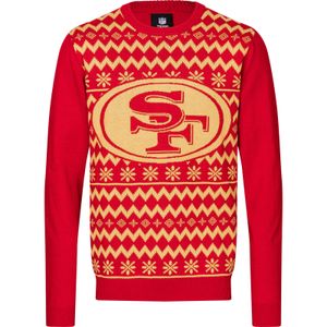 NFL San Francisco 49ers Ugly Sweater Big Logo 2-Color Christmas Pullover Weihnachten M