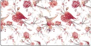 Podložka na stôl Podložka pod myš 120x60 cm - Červené vtáky