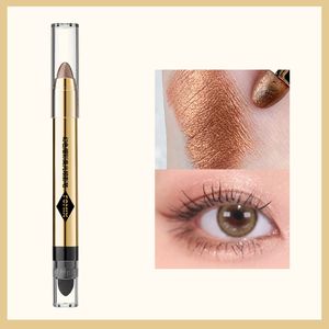 Doppelseitiger Perlglanz Lidschattenstift wasserfest glitzer Lidschatten Make-up-Stift Eye Brightener Stick Teebraun