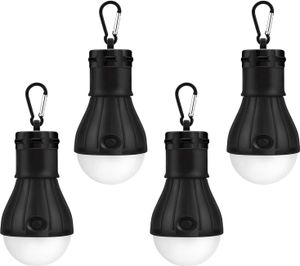 MCBOSON Campinglampe mit Karabiner Camping Lantern 4 Stücke Camping LED Zeltlampe Glühbirne Set Camping Lampen wasserdicht mit Karabiner