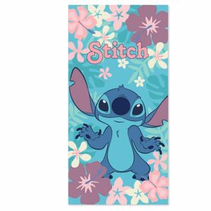 Disney Stitch Flowers bavlnená plážová osuška