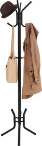 SONGMICS Metall Garderobenständer Höhe 176cm stabil Kleiderständer Garderobe Schwarz RCR17B