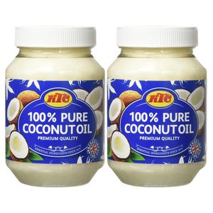 KTC Pure Coconutoil reines Kokonussöl Premium Qualität 500ml 2er Pack