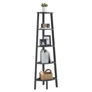 VASAGLE Eckregal, Bücherregal, mit 5 Ebenen, H: 159cm, mit Stahlrahmen