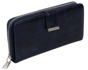 JENNIFER JONES XXL Damen Geldbörse Portemonnaie Clutch 19 Karten Blau