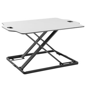 Sitz-Steh-Schreibtisch Höhenverstellbarer Schreibtischaufsatz mit Gasfeder Schreibtisch Konverter für Monitor Laptop bis max. 10kg