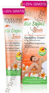 Eveline Cosmetics - Haarentfernungscreme - Bio Depil Enthaarungscreme 3 Min Sofort-Effekt Mango