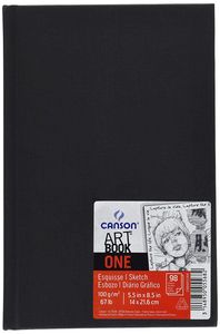 CANSON Skizzenbuch ARTBOOK ONE DIN A5 schwarz 100 Blatt