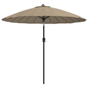 vidaXL Sonnenschirm mit Aluminium-Mast 270 cm Taupe