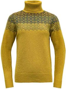Devold Of Norway Syvde Wool High Neck Pullover Gelb S Frau Gelb S
