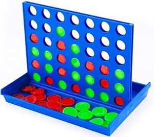 Spiel -  Vier Reihenspiele  - vier mit gleichen Farben in der  Reihe- Box ca. 20x15cm , Strategiespiel - Four in line Game