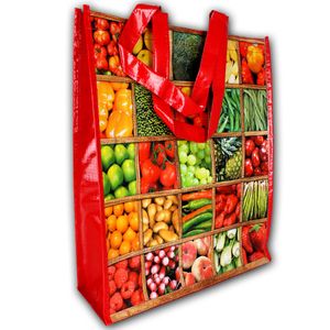 Tragetasche - Strandtasche -  Badetasche - Einkaufstasche XL Rot