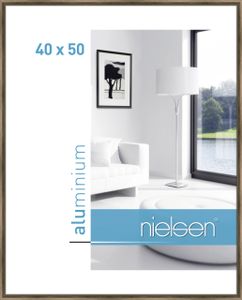 Nielsen Aluminium Bilderrahmen Classic, 40x50 cm, Struktur Walnuss
