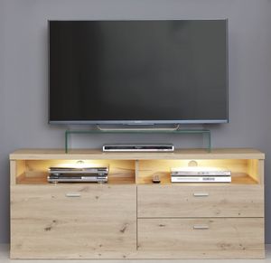 trendteam Wohnen TV-Lowboard Echo Artisan Eiche Melamin 150 x 62 x 45 cm