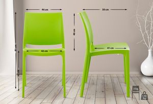 CLP Stuhl Maya wetterbeständiger Stapelstuhl bis zu 130 kg belastbar,grün CLP Stuhl Maya wetterbeständiger Stapelstuhl bis zu 130 kg belastbar,grün