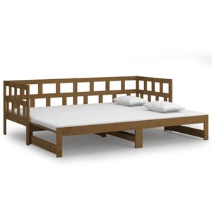 vidaXL Rozkládací postel Honey Brown z masivního dřeva borovice 2x(90x200) cm