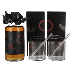 Enso Blended Whisky + 2 Tumbler + 2 Glashalme Geschenkset | 40 % vol | 0,7 l