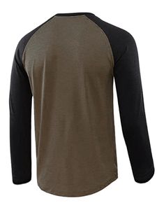 Männer Casual Color Stitching V-Ausschnitt T-Shirt Langarm Fitted Daily Pullover Tops,Farbe: Grün,Größe:XXXL