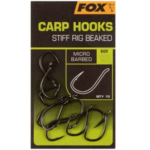 Fox Carp Hooks Stiff Rig Beaked Karpfenhaken, Größe:4
