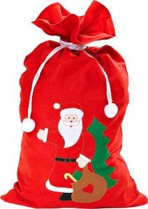 Verzierter Weihnachtsmann Sack 60 x 100 cm - Knecht Rubrecht