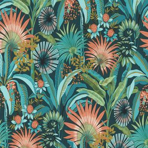 Vliestapete 10390-19 Martinique Floral petrol