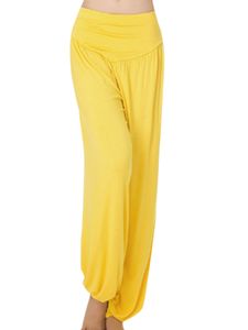 ydance  Damen Loose Fit Hippie Palazzo Hose High Waist Yoga Hose,Farbe: Gelb,Größe:XL